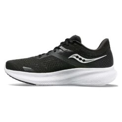 Saucony Women's Ride 16 Running Shoe - Black/White - Wide (D) -Men Shoes Store S10831 05 2