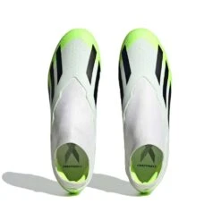 ADIDAS Unisex X Crazyfast .3 Laceless FG Soccer Cleat - Cloud White / Core Black / Lucid Lemon- Regular (D) 15 ADIDAS Unisex X Crazyfast .3 Laceless FG Soccer Cleat - Cloud White / Core Black / Lucid Lemon- Regular (D) -Men Shoes Store X CRAZYFAST.3 LL FG White HQ4515 02 standard