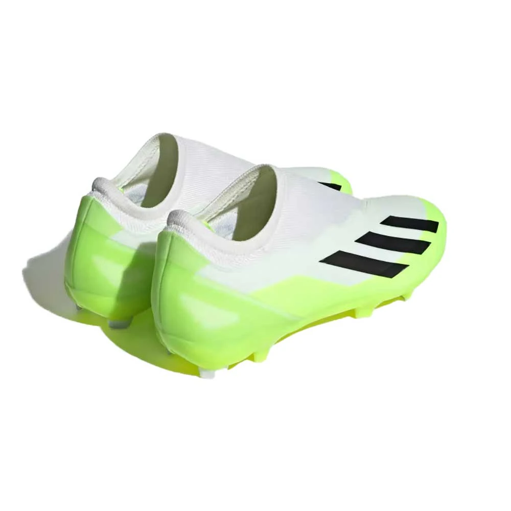 ADIDAS Unisex X Crazyfast .3 Laceless FG Soccer Cleat - Cloud White / Core Black / Lucid Lemon- Regular (D) 6 ADIDAS Unisex X Crazyfast .3 Laceless FG Soccer Cleat - Cloud White / Core Black / Lucid Lemon- Regular (D) - Image 4