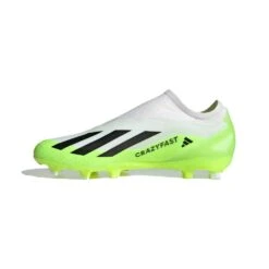 ADIDAS Unisex X Crazyfast .3 Laceless FG Soccer Cleat - Cloud White / Core Black / Lucid Lemon- Regular (D) 13 ADIDAS Unisex X Crazyfast .3 Laceless FG Soccer Cleat - Cloud White / Core Black / Lucid Lemon- Regular (D) -Men Shoes Store X CRAZYFAST.3 LL FG White HQ4515 06 standard