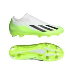 ADIDAS Unisex X Crazyfast .3 Laceless FG Soccer Cleat - Cloud White / Core Black / Lucid Lemon- Regular (D) 19 ADIDAS Unisex X Crazyfast .3 Laceless FG Soccer Cleat - Cloud White / Core Black / Lucid Lemon- Regular (D) -Men Shoes Store X CRAZYFAST.3 LL FG White HQ4515 22 model