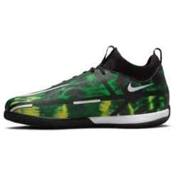 JR Nike Phantom GT2 DF SW IC Soccer Shoe - Black/Mtlc Platinum/Green Strike -Men Shoes Store dm0740 003 phslh001