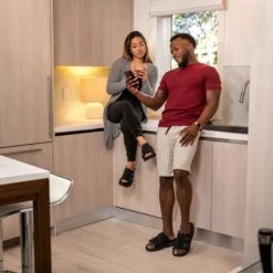 Women's KO-Z Slide Sandal - Black/Dark Grey- Regular (B) -Men Shoes Store womens ko z slide black dark grey ls 1 800x 16c6478f 05f1 4343 8703 6ae9ad8a69ba